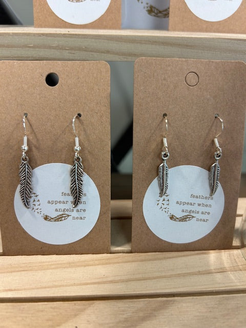 Loving Feather Silver Feather Earrings